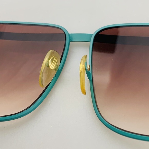 Vintage Cool-Ray Sunglasses Teal Gold Brow Bar Aviator - Picture 9 of 13